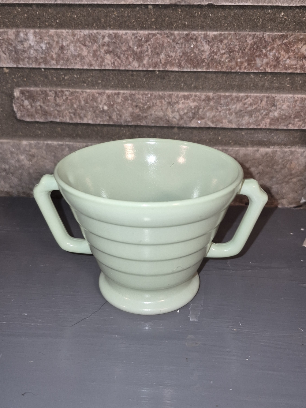 Vintage Hazel Atlas Modertone Plutonite Sugar  Bowl.